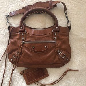 2003 Balenciaga DARK CARAMEL First Bag Pewter 😍